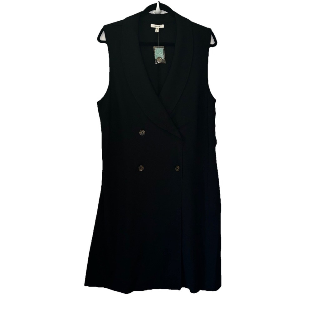 Maurices Shirt Dress NEW Double Breasted 1X Black Sleeveless NWT Classic-NO BELT